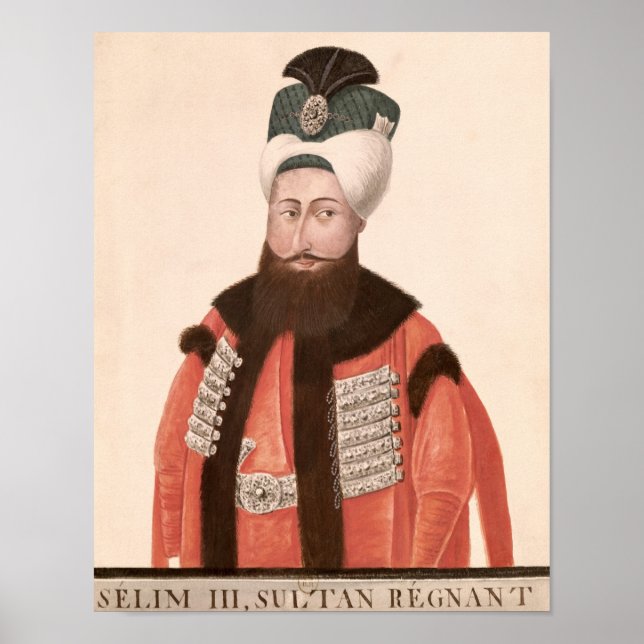 Pôster Sultan Selim III  18th-19th century (Frente)
