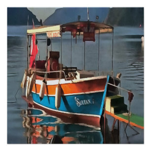 Pôster Sultan Taxi Boat Marmaris Arte Náutica