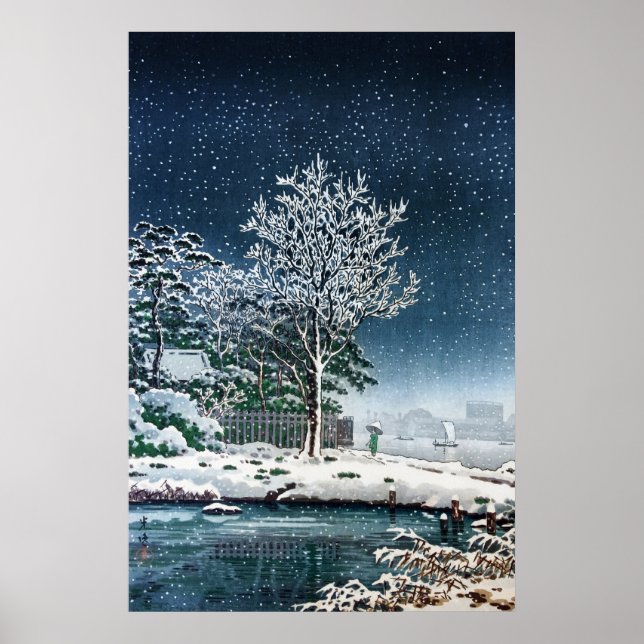 Poster Sumidagawa Suijin Forest por Tsuchiya Koitsu (Frente)