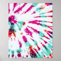 Summer Artsy Girly Neon Teal Pink Tie Dye Padrão