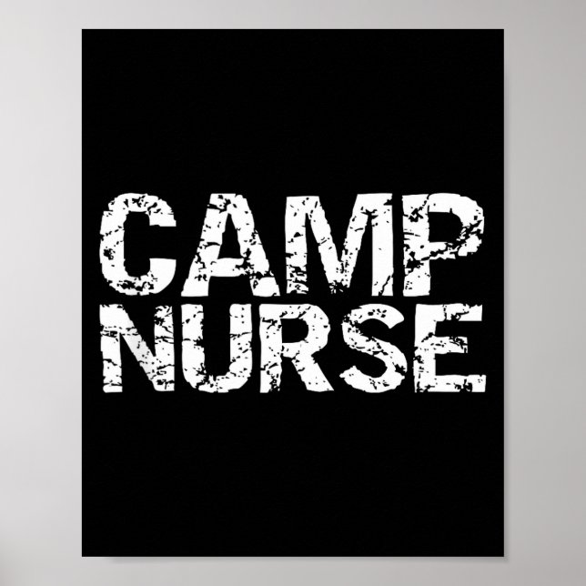 Poster Summer Camp Nurse Gift Appreciation Idea For Camp  (Frente)