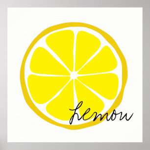 Pôster Summer Citrus Lemon Wall Art