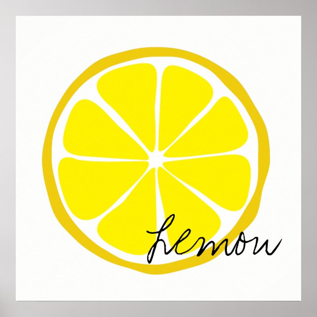 Pôster Summer Citrus Lemon Wall Art (Frente)