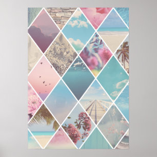 Poster Summer Diamond Pattern