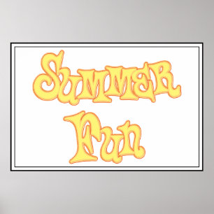Pôster Summer Fun Text Design