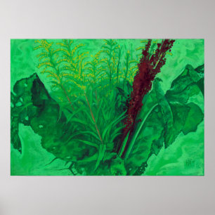 Poster Summer Greenery Wildflower Pintura de Arte Floral