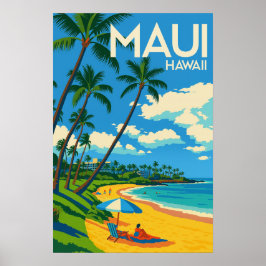 Poster Summer Holiday Destination Hawaii