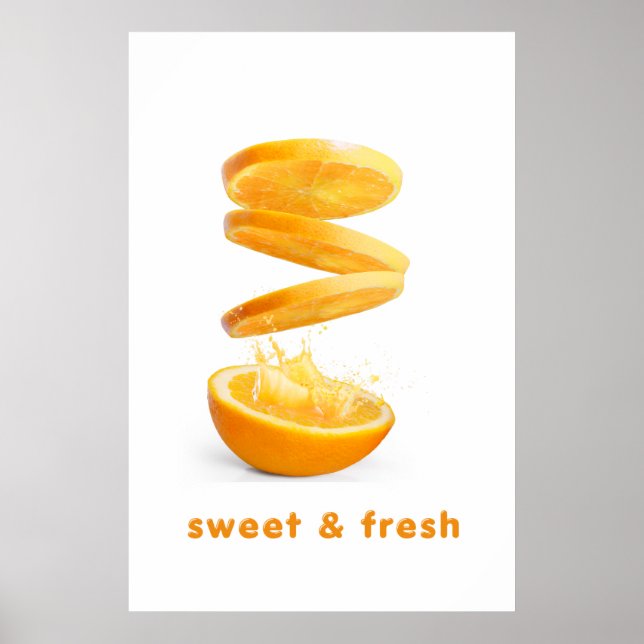 Poster Summer Splash Fruit Wall Art (Frente)