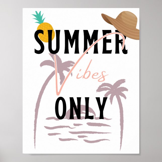Poster Summer Vibes Only Beach (Frente)