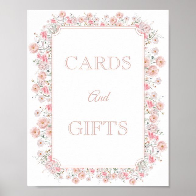 Poster Summer Wildflower Baby Shower Cards And Gifts (Frente)