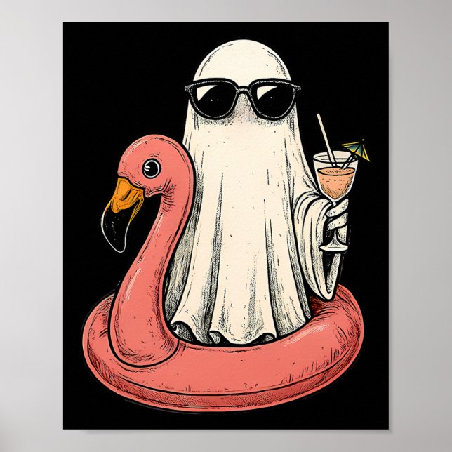 Poster Summerentre Ghost com Flamingo Floatie Womens Hall (Frente)