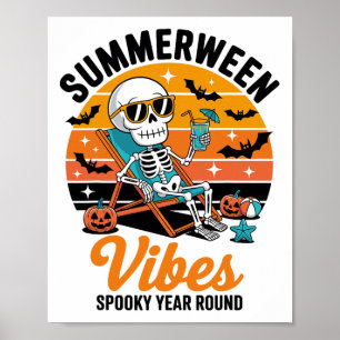 Poster Summerentre Vibes Spooky Ano Redondo No Dia das Br