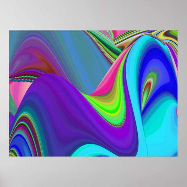 Poster Summersense, Abstrato 3D Rainbowart (Frente)