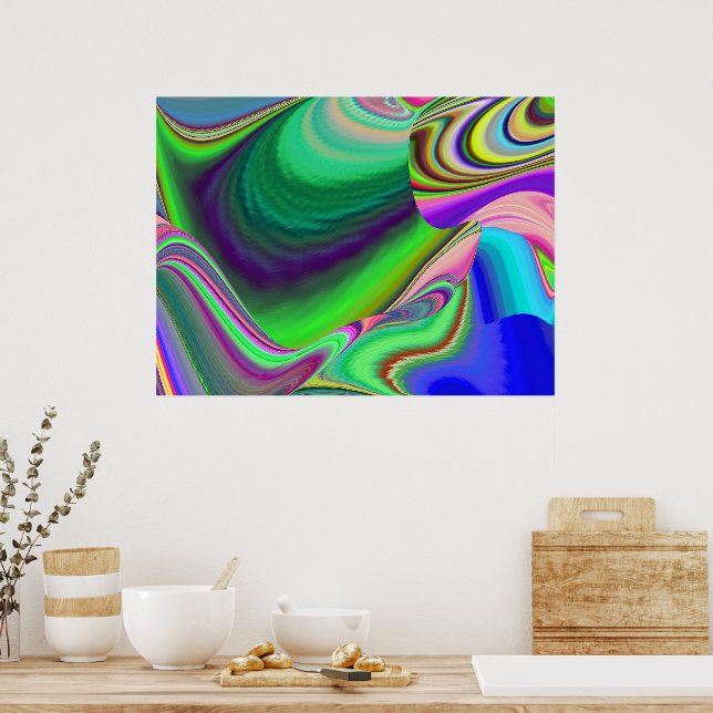 Poster Summersense, Abstrato 3D Rainbowart (Cozinha)