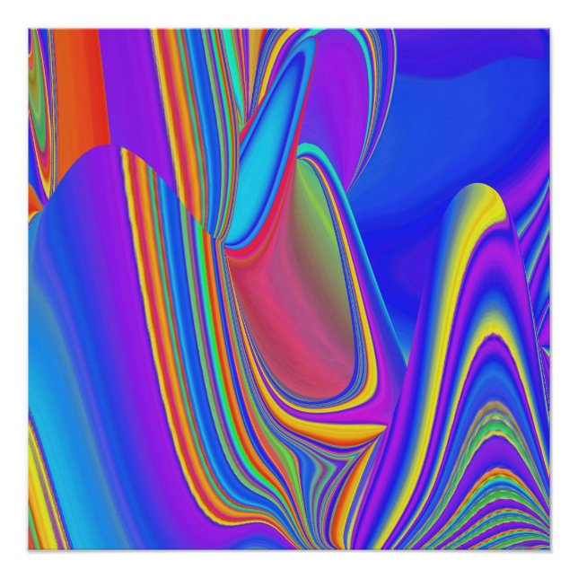 Pôster Summersense, Abstrato 3D Rainbowart (Frente)