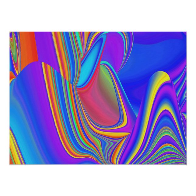 Pôster Summersense, Abstrato 3D Rainbowart (Frente)