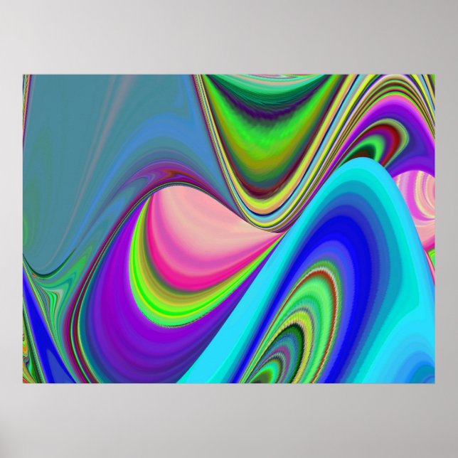Poster Summersense, Abstrato 3D Rainbowart (Frente)