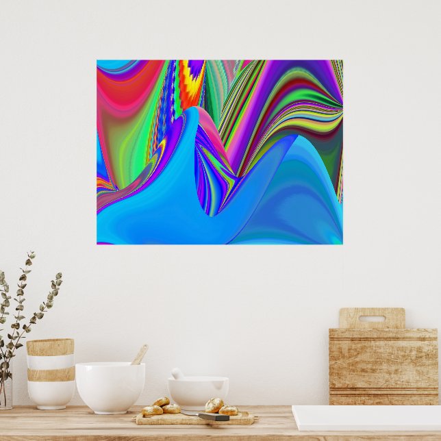 Poster Summersense, Abstrato 3D Rainbowart (Cozinha)