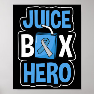 Poster Sumo Caixa Herói Diabetes Azul Fita Diabética Keto
