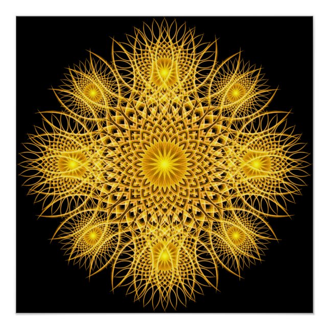 Pôster Sun Flake Mandala (Frente)