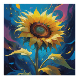Pôster sun flower painting