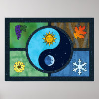 Sun Moon Yin Yang - Símbolo de Arte