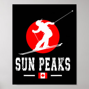 Poster Sun Peaks Canada Ski Resort Rocky Mountain Canadi