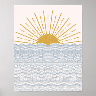 Poster Sun Poster, Sun Wall Art, Sunrise Poster, Sun Impr
