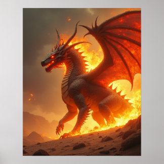 Poster Sun-Scorch Inferno Fire Dragon