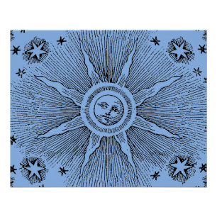 Pôster Sun Stars Antiguamente Night Sky Medieval Zodieval