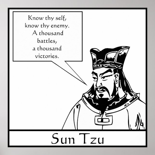 Pôster Sun Tzu - Estratégista Militar Chinês (Frente)