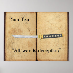 Pôster Sun Tzu - toda a guerra é decepção