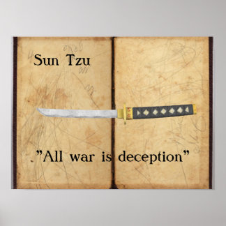 Pôster Sun Tzu - Toda a guerra é o engano