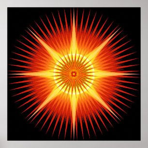 Pôster Sun Urchin Mandala