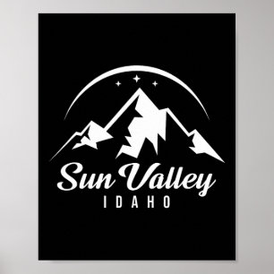 Poster Sun Valley Idaho Ski Resort Skiting Snowboard