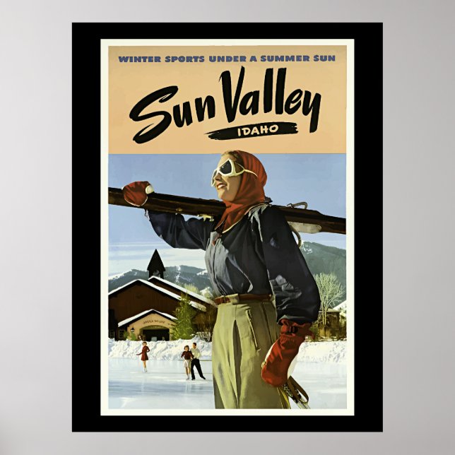 Poster Sun Valley, Idaho viagem (Frente)