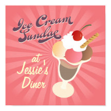 Sundae do Sorvete do Diner Retro