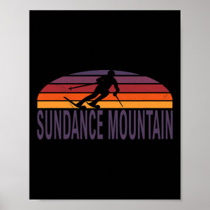 Poster Sundance Mountain Utah Usa Ski Resort Snowboard