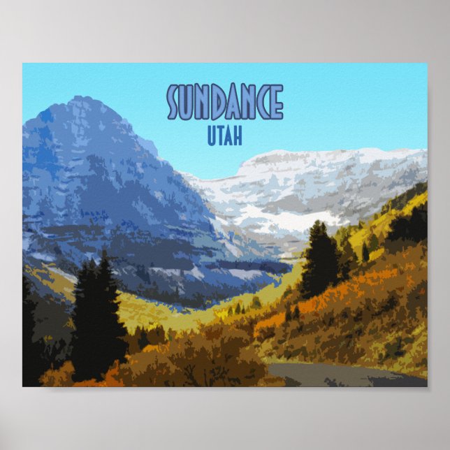 Poster Sundance Utah Mountain Vintage (Frente)