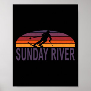 Poster Sunday River Newry Maine New England Usa Ski Snowb