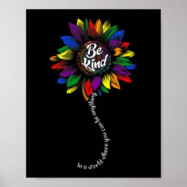 Poster Sunflower Autism Awareness Be Kind Puzzle Mom Supp (Frente)