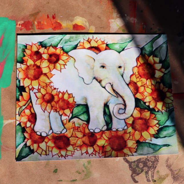 Poster Sunflower Elephant (Criador carregado)