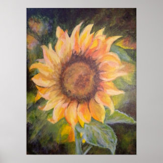 Poster Sunflower from Acrylic Painting