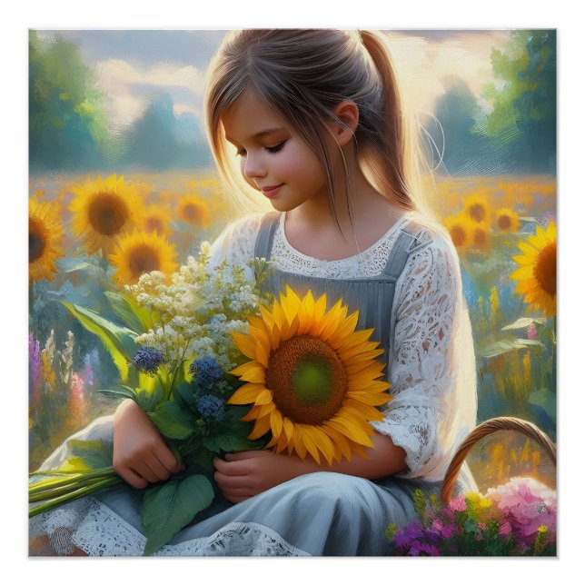 Pôster Sunflower Girl (Frente)