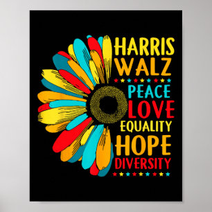 Poster Sunflower Harris-whimer 2024 Peace Lgbt Harris-w