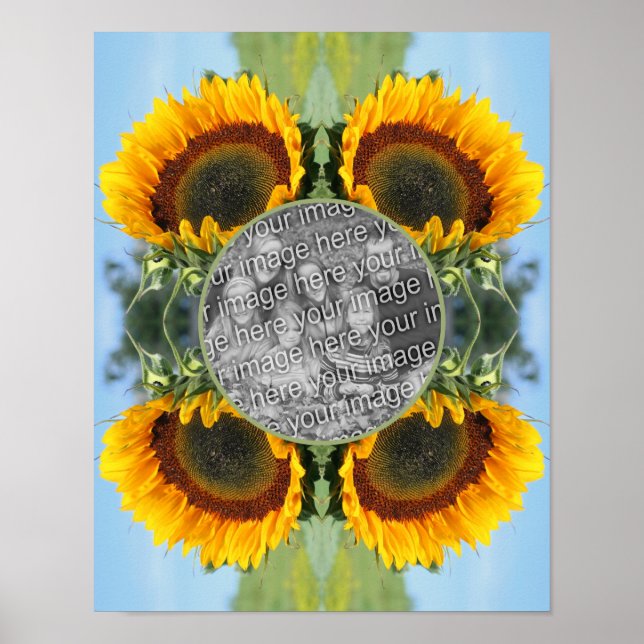 Poster Sunflower In Sunshine Cria Sua Própria Foto (Frente)