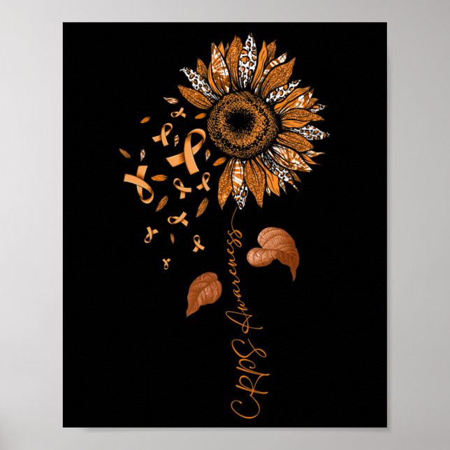 Poster Sunflower Leopardo Sensibiliza Lâmpada Laranja (Frente)