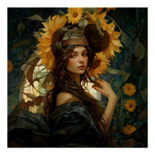 Pôster Sunflower Maiden Deluxe