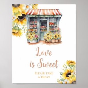 Poster Sunflower Market Chá de panela Love is Sweet