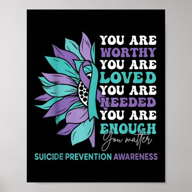 Poster Sunflower Motivational Suprt Suicide Prevention Aw (Frente)
